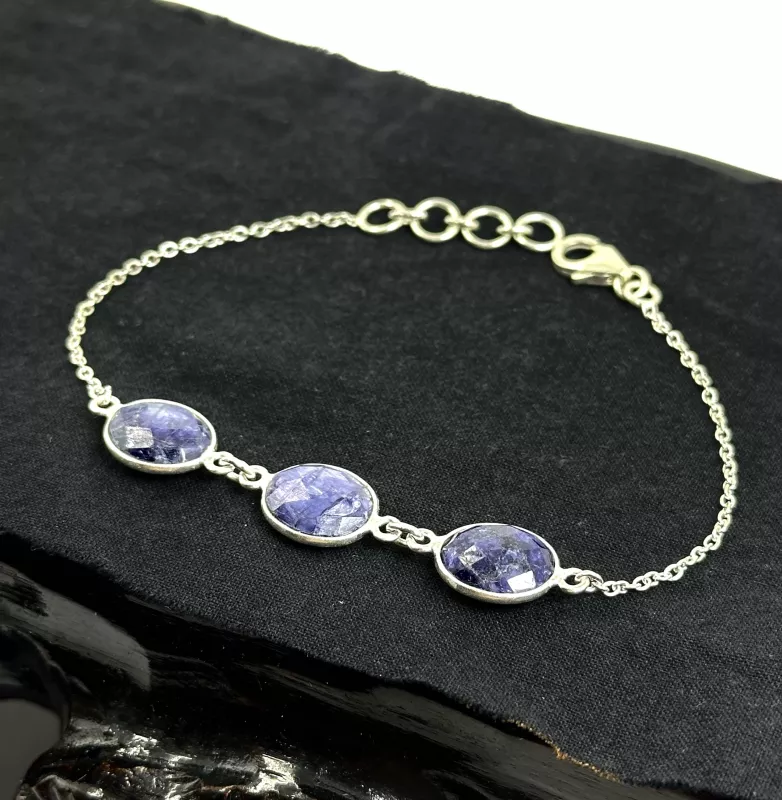 Lapis Taşlı Gümüş Bileklik