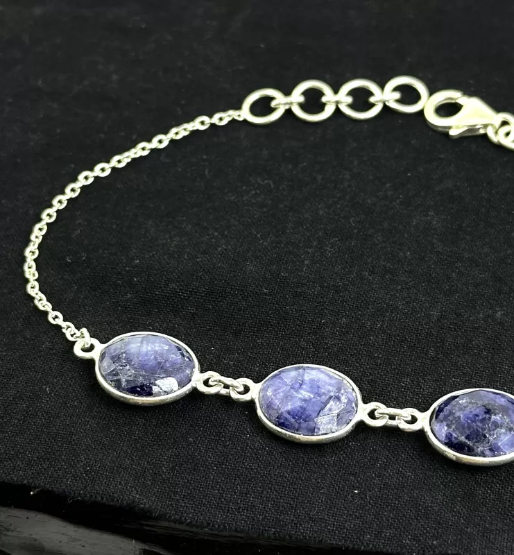 Lapis Taşlı Gümüş Bileklik
