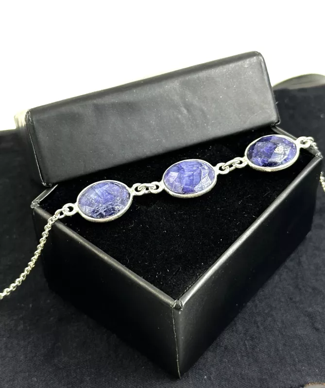 Lapis Taşlı Gümüş Bileklik