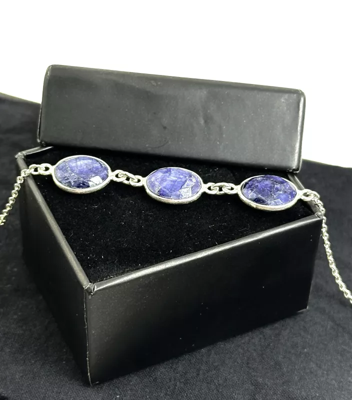 Lapis Taşlı Gümüş Bileklik