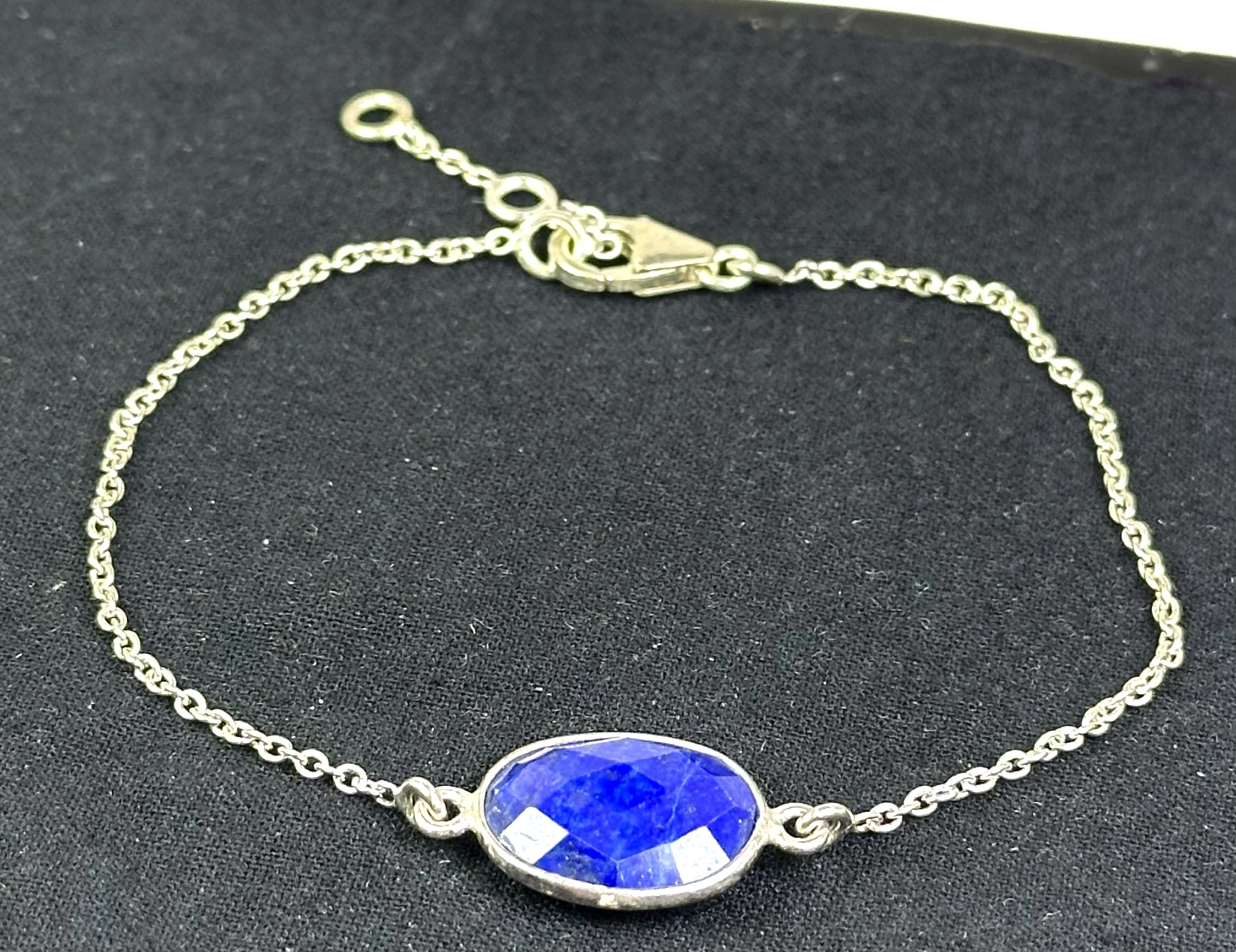 Lapis Taşlı Gümüş Bileklik