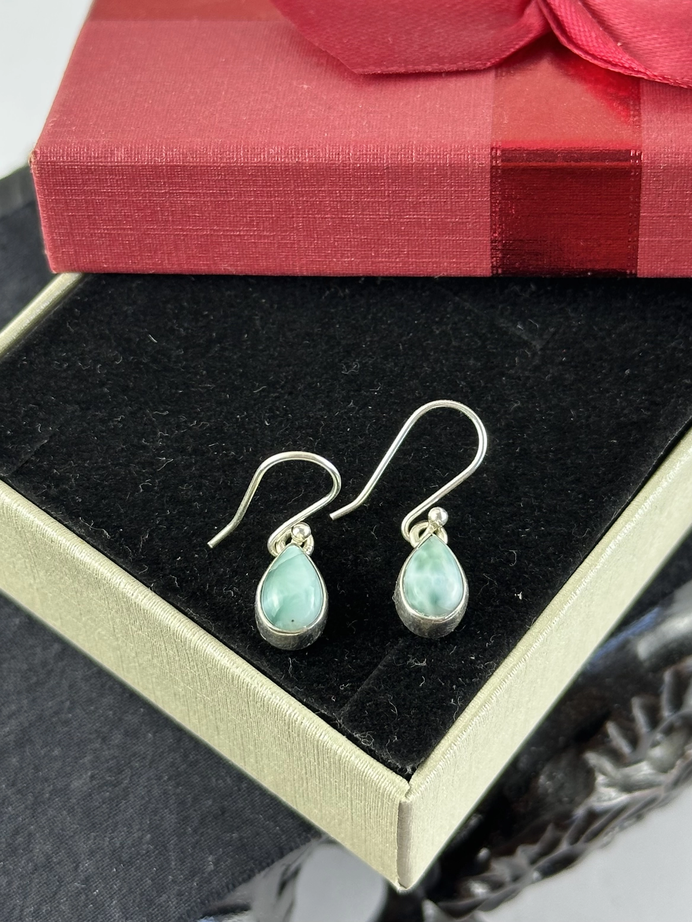 Larimar Gümüş Küpe