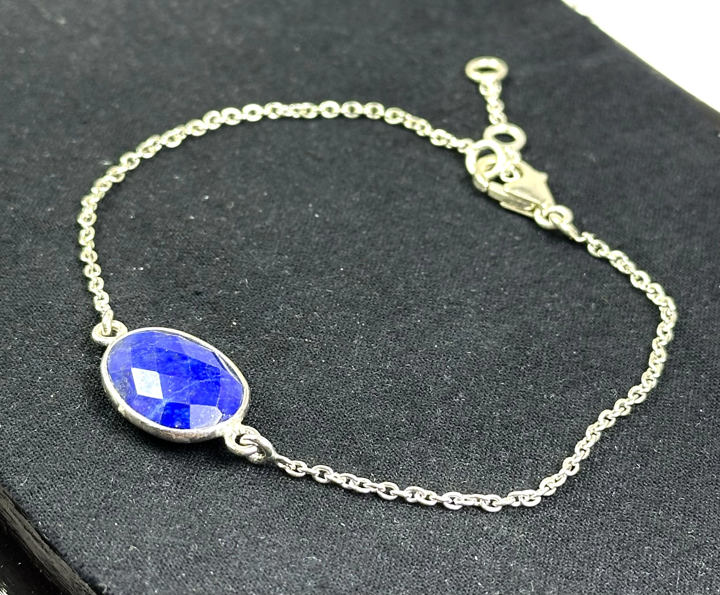 Lapis Taşlı Gümüş Bileklik