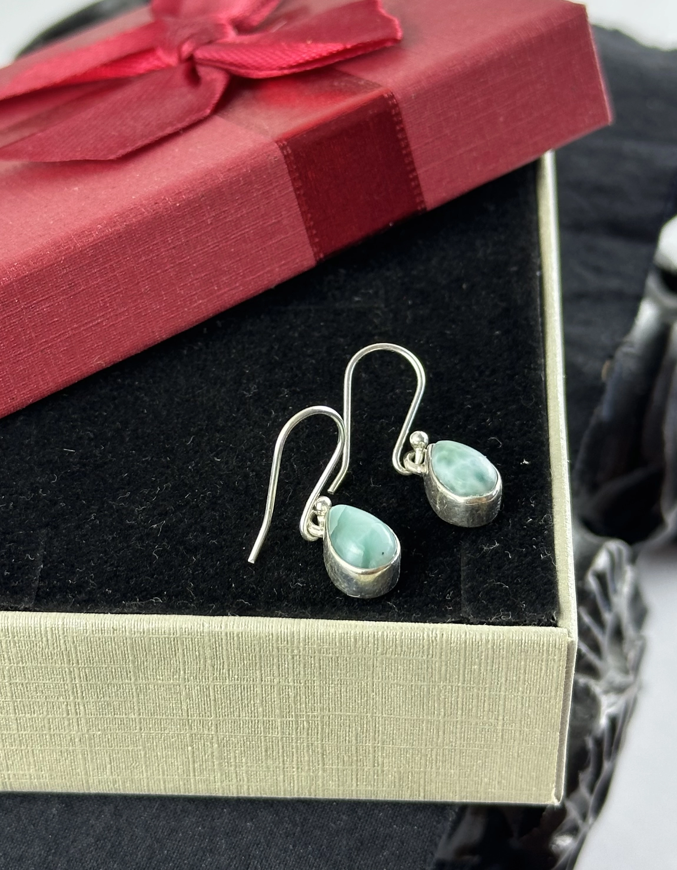 Larimar Gümüş Küpe