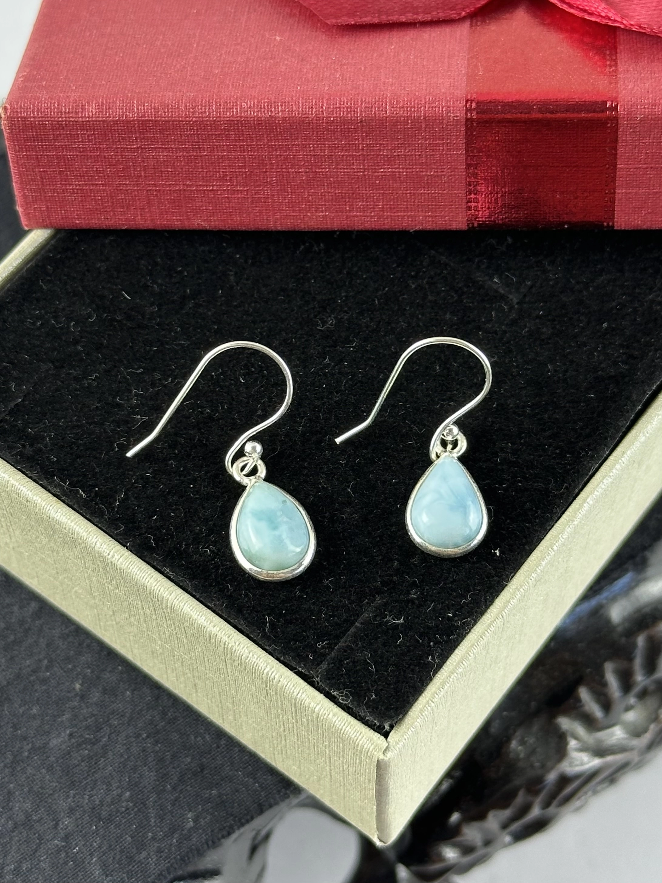 Larimar Gümüş Küpe