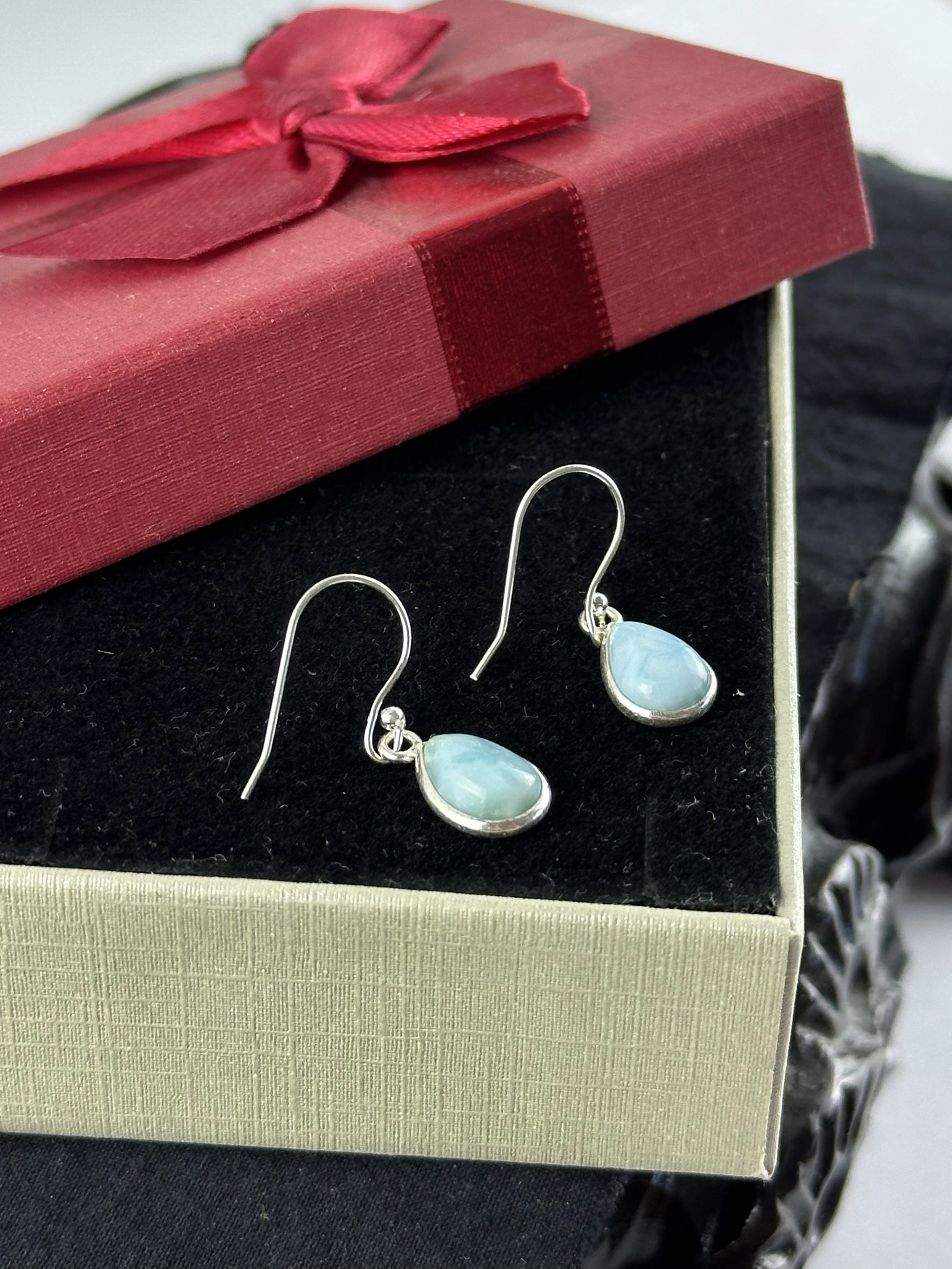 Larimar Gümüş Küpe
