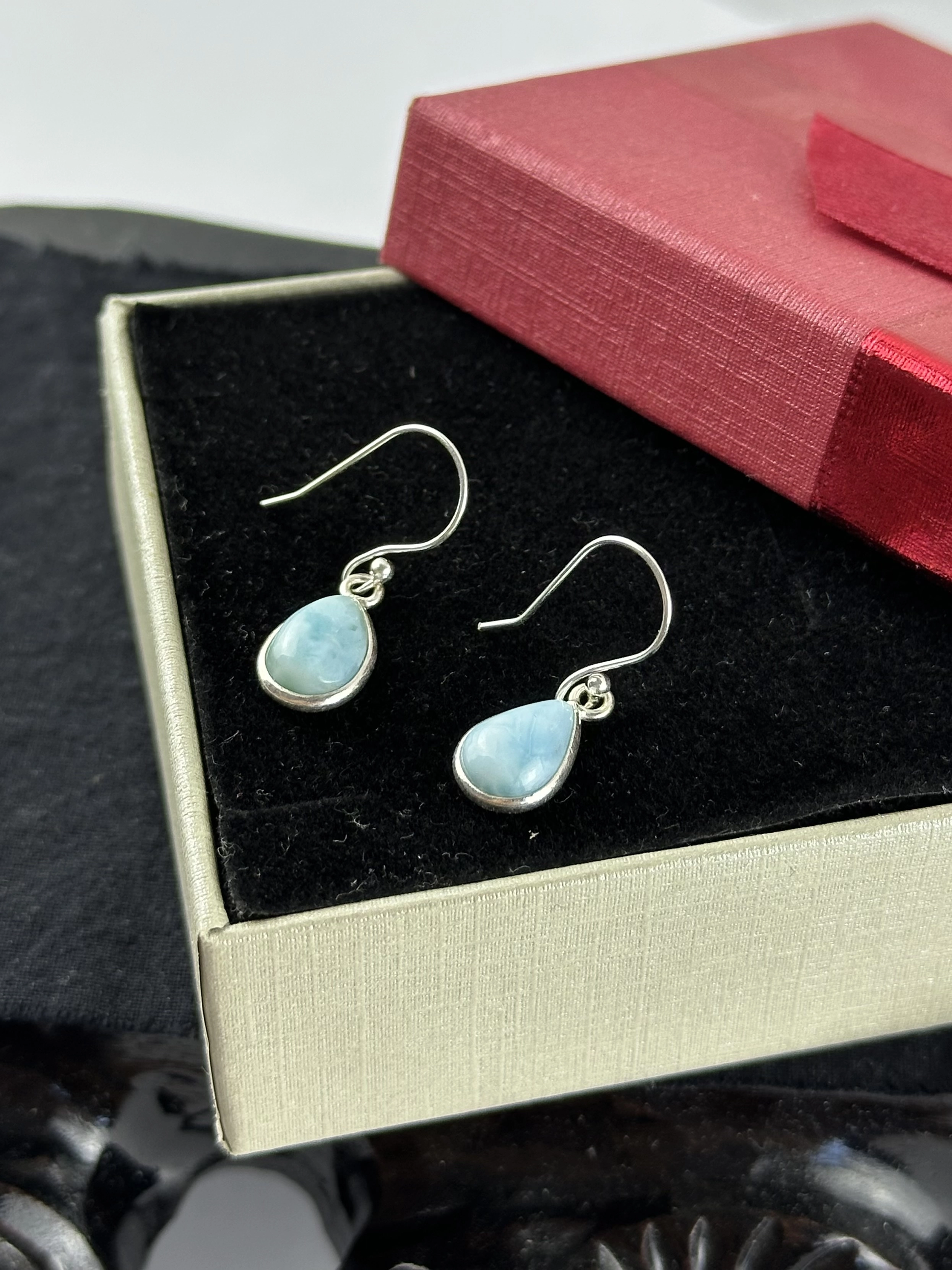 Larimar Gümüş Küpe