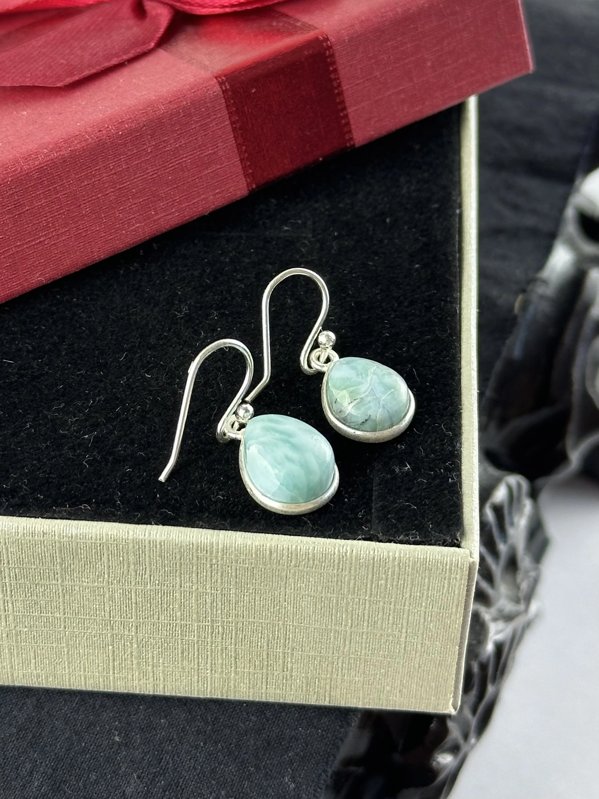 Larimar Gümüş Küpe