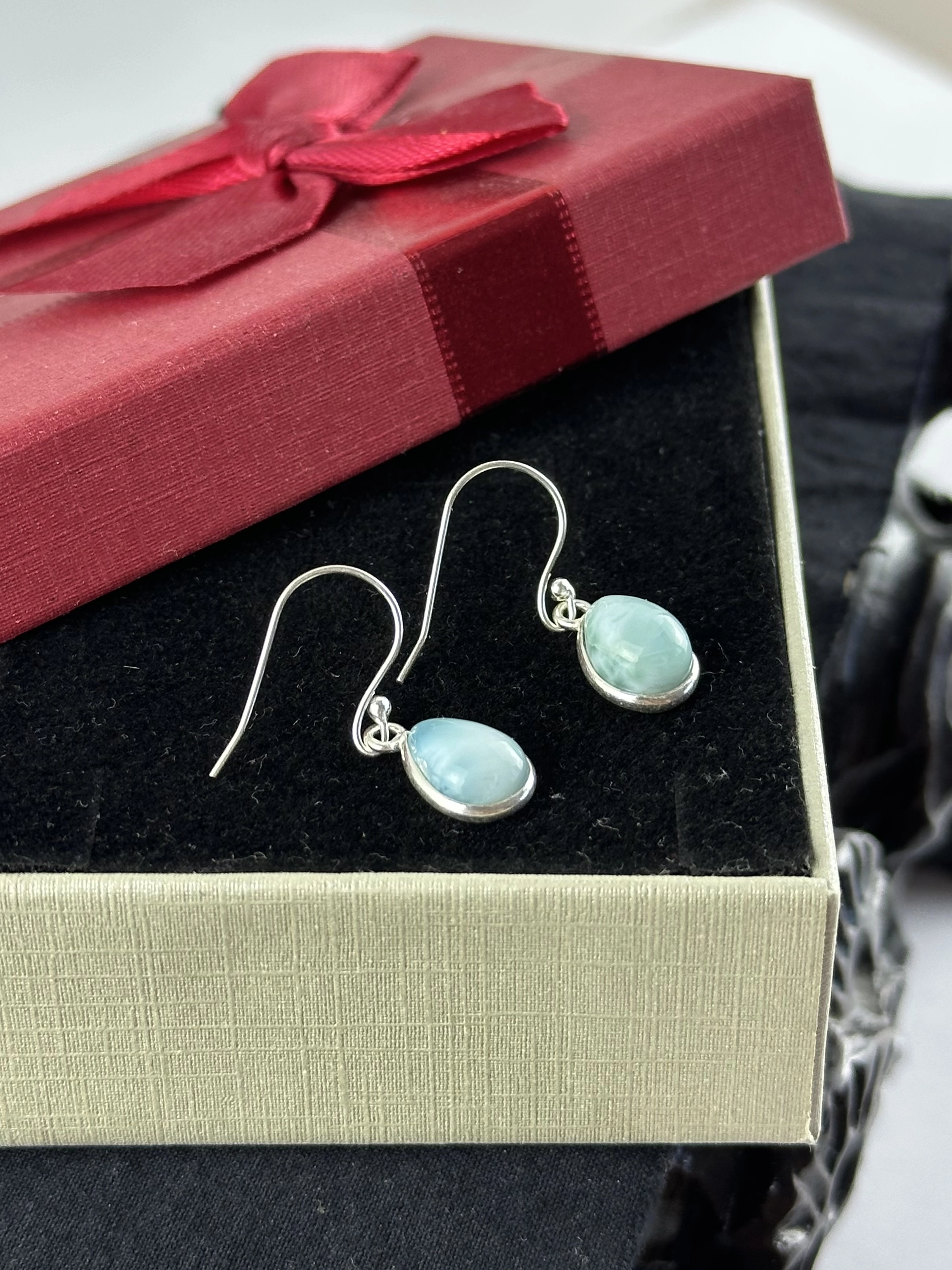 Larimar Gümüş Küpe