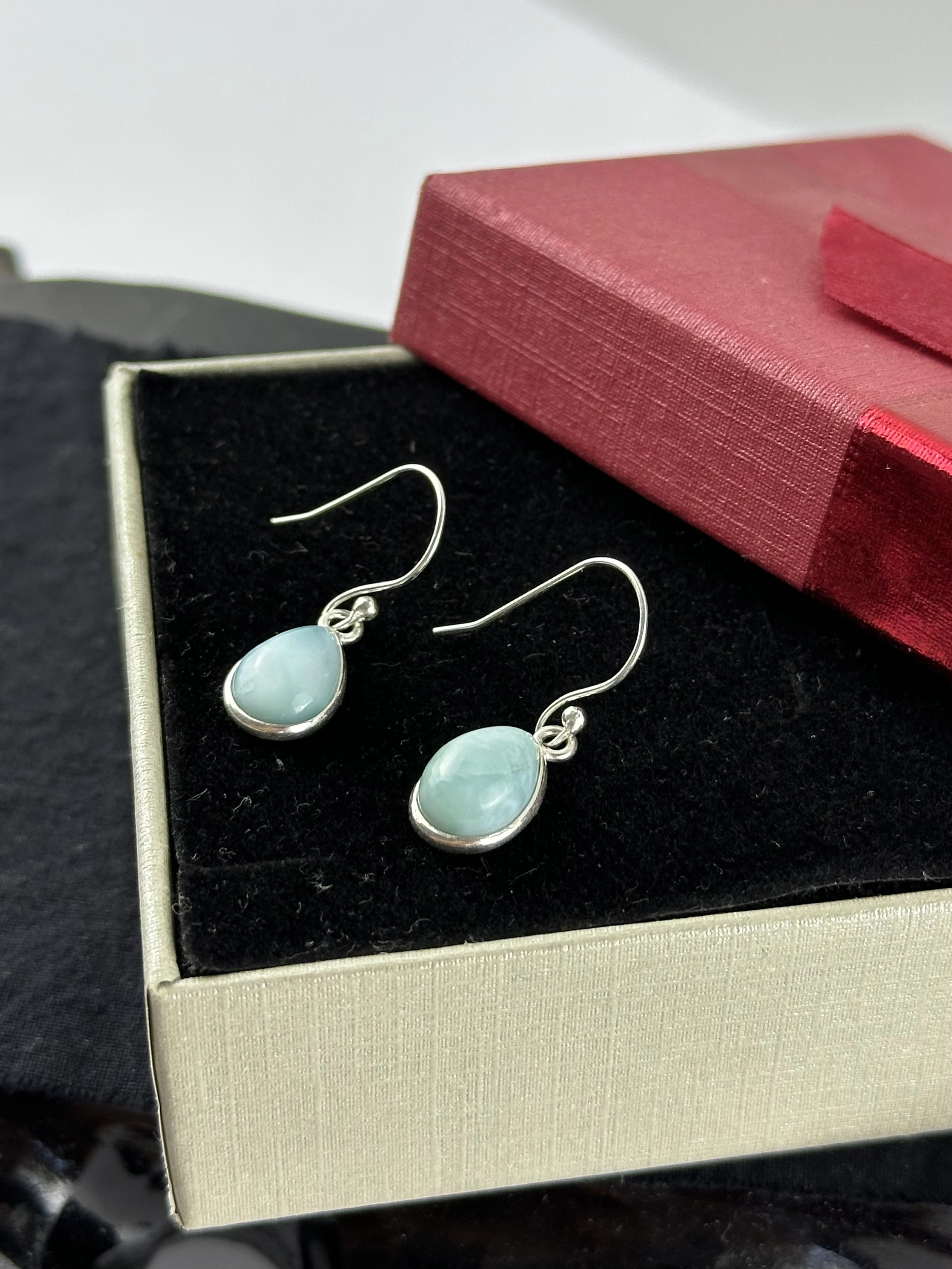 Larimar Gümüş Küpe