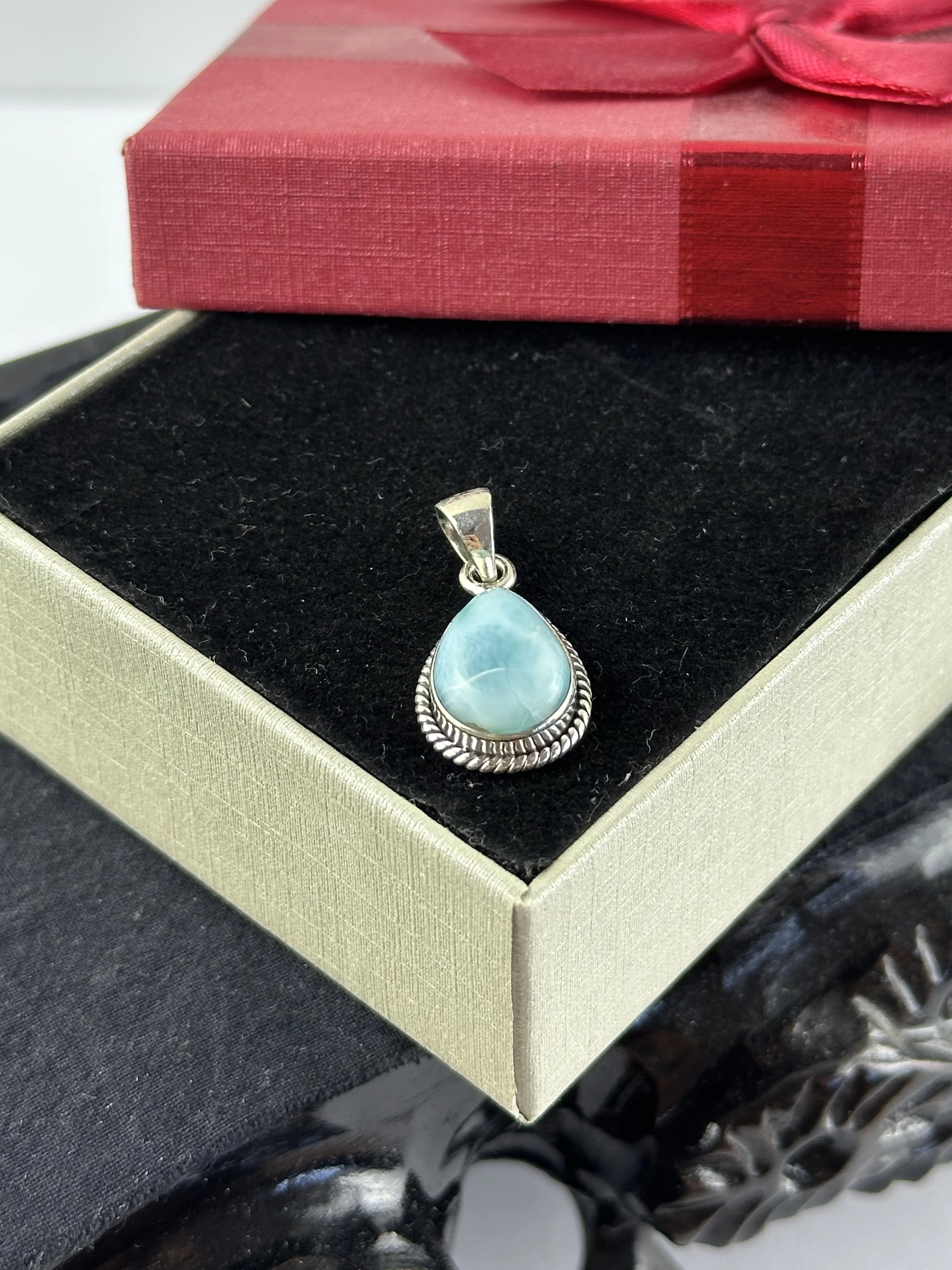 Larimar Gümüş Kolye Ucu