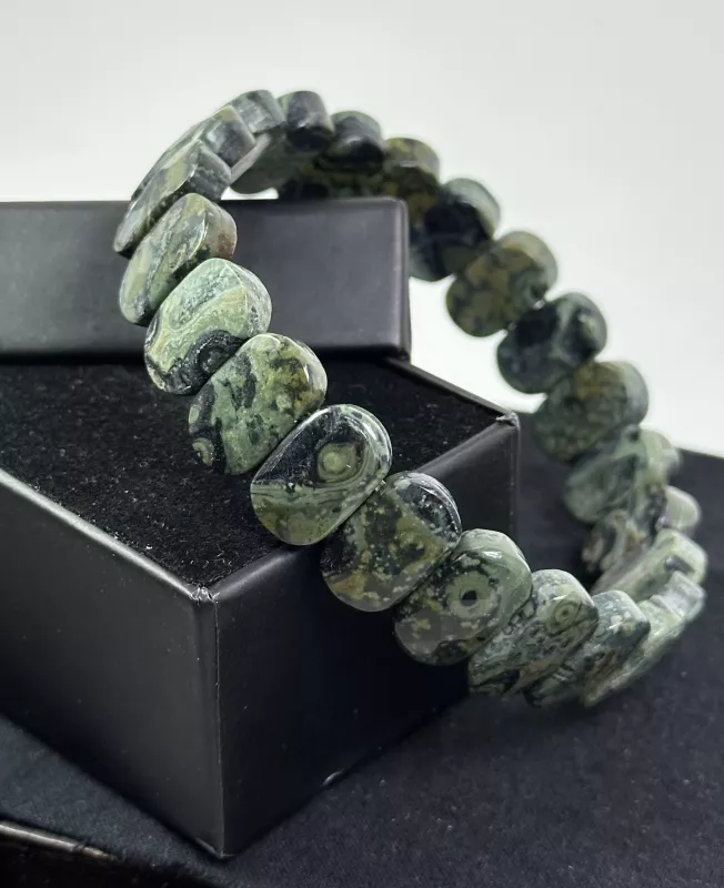 Kambaba Jasper Taşından Rolex Bileklik