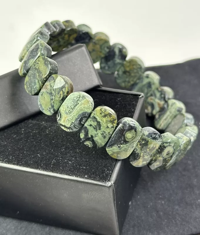 Kambaba Jasper Taşından Rolex Bileklik
