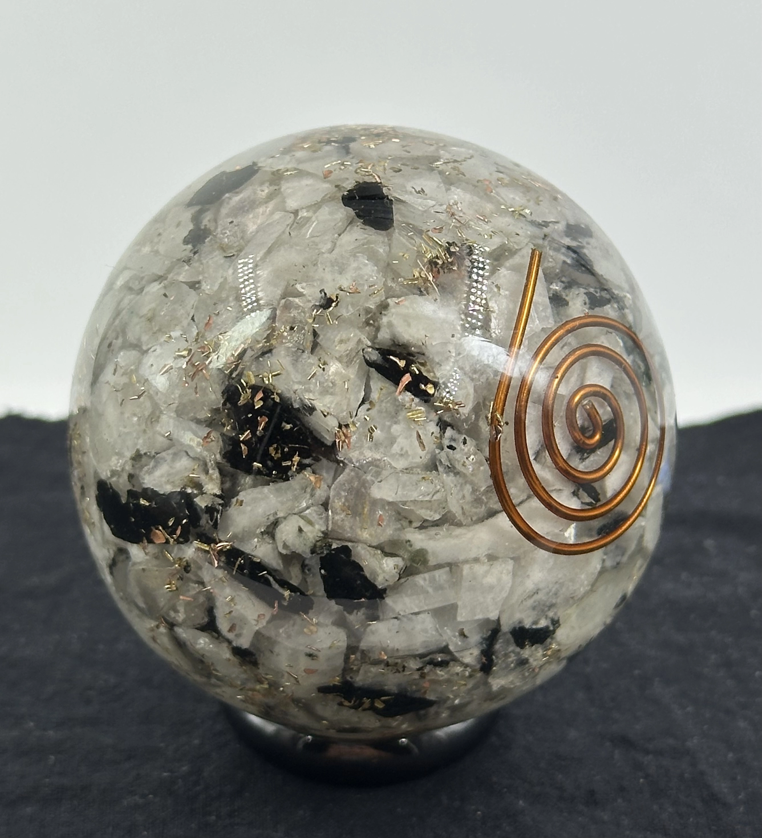 Aytaşı ve Siyah Turmalin Orgonit Küre