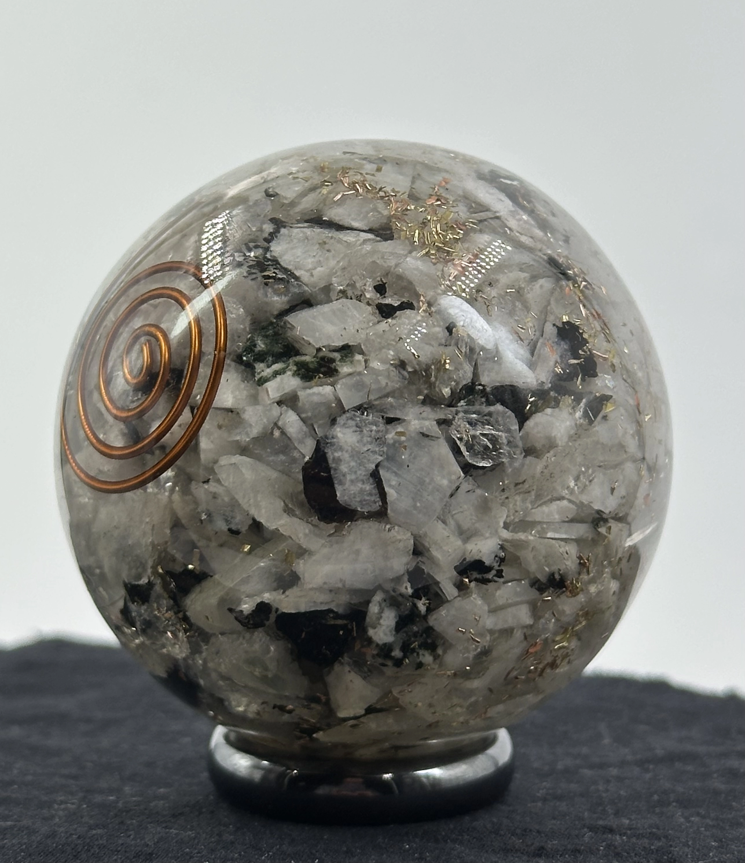 Aytaşı ve Siyah Turmalin Orgonit Küre