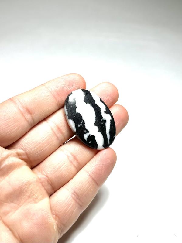 Zebra Jasper Taşından Kaboşon
