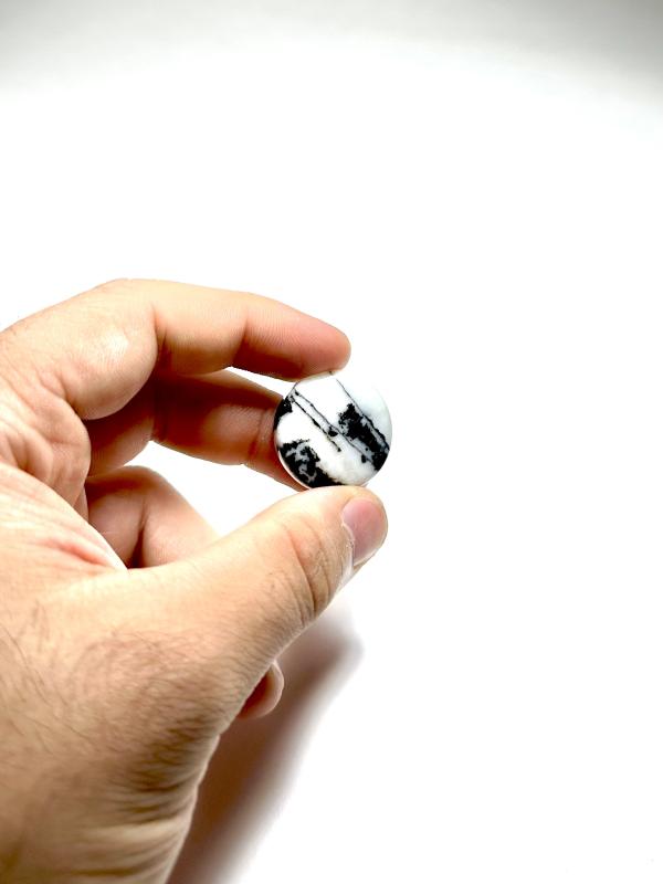 Zebra Jasper Taşından Kaboşon