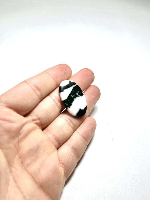 Zebra Jasper Taşından Kaboşon
