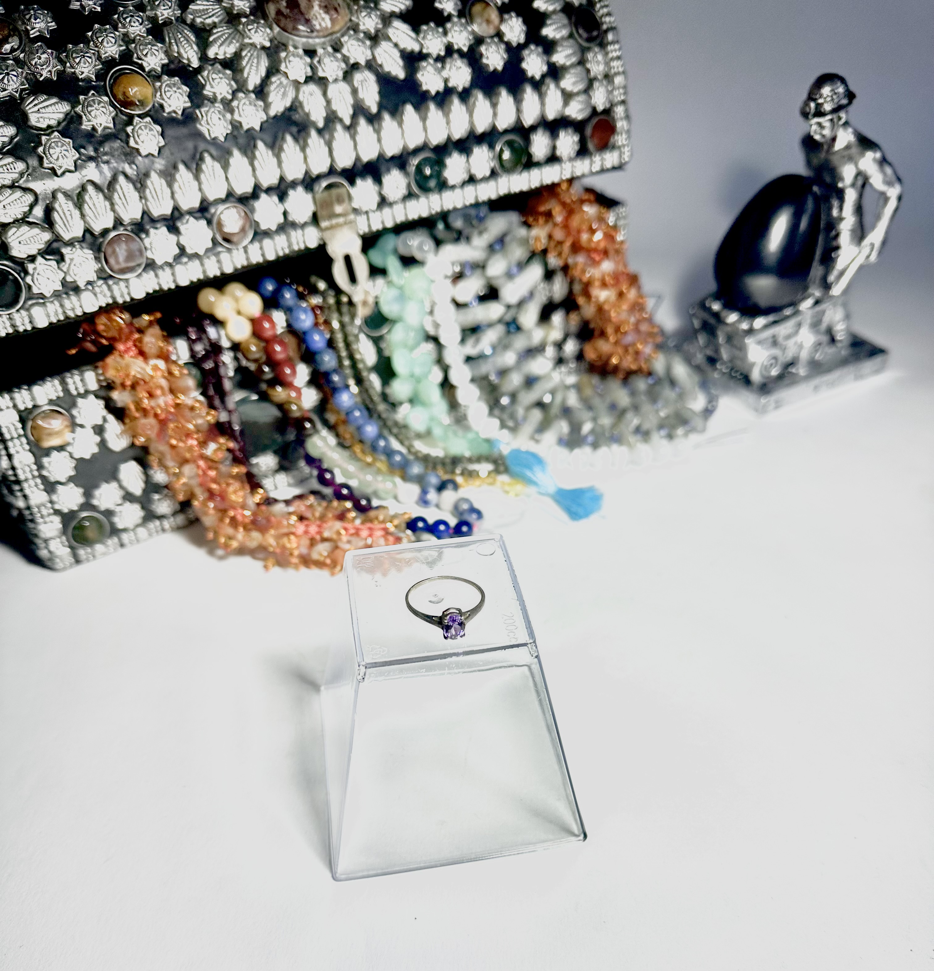 Ametist Taşlı Gümüş Yüzük