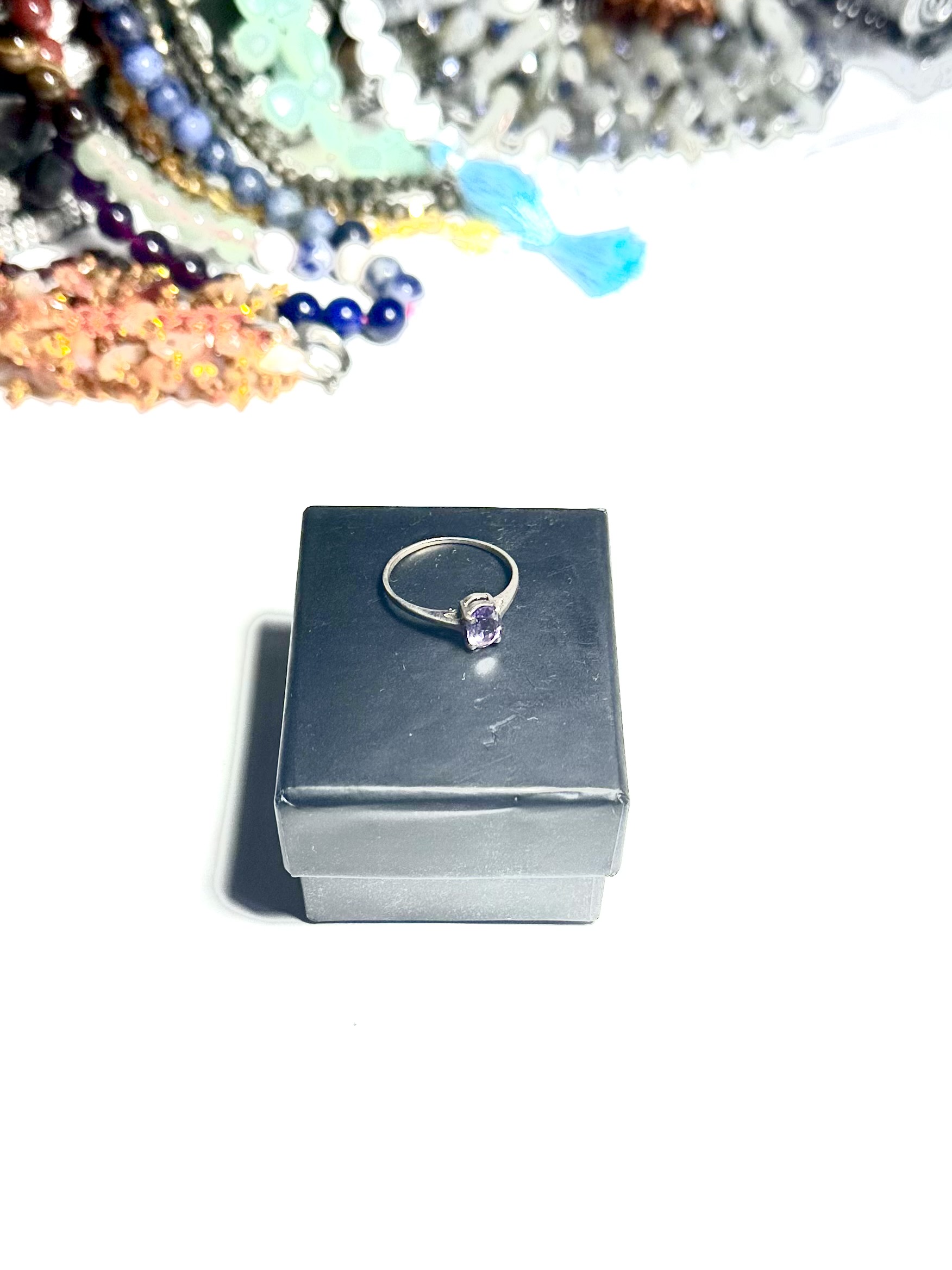 Ametist Taşlı Gümüş Yüzük