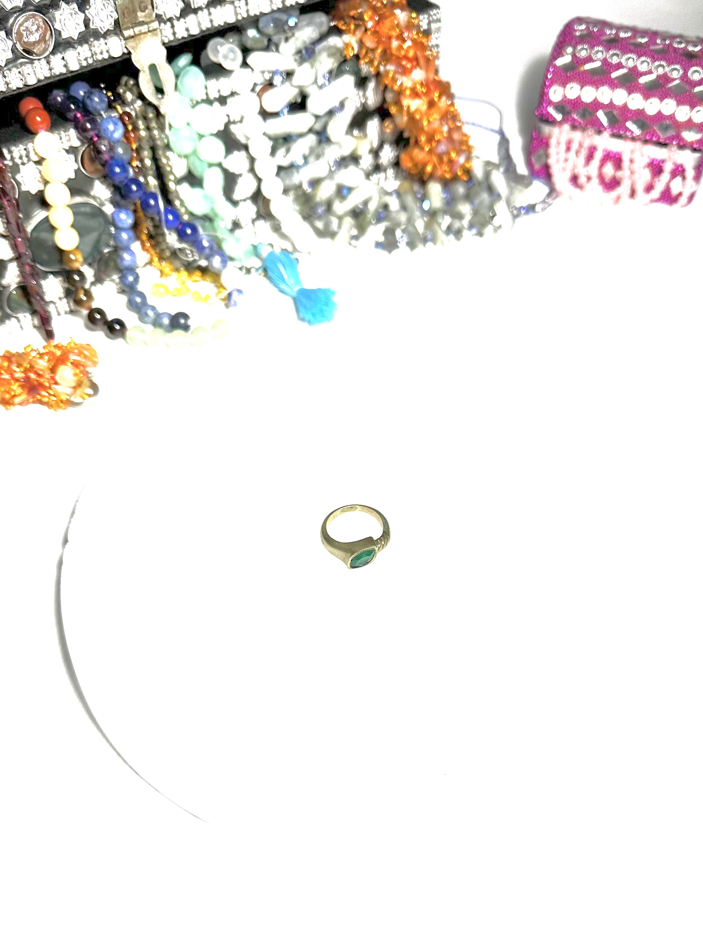 Oniks Taşlı Gümüş Yüzük