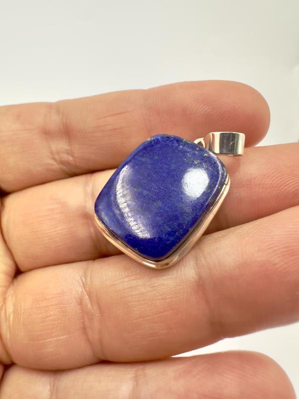 Lapis taşlı gümüş kolye ucu