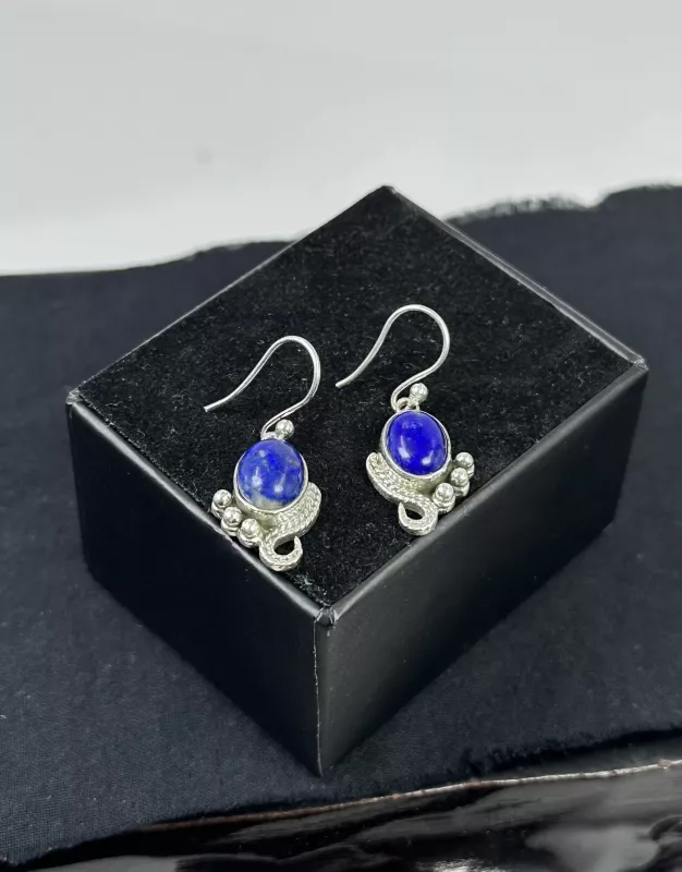 Lapis Gümüş Küpe