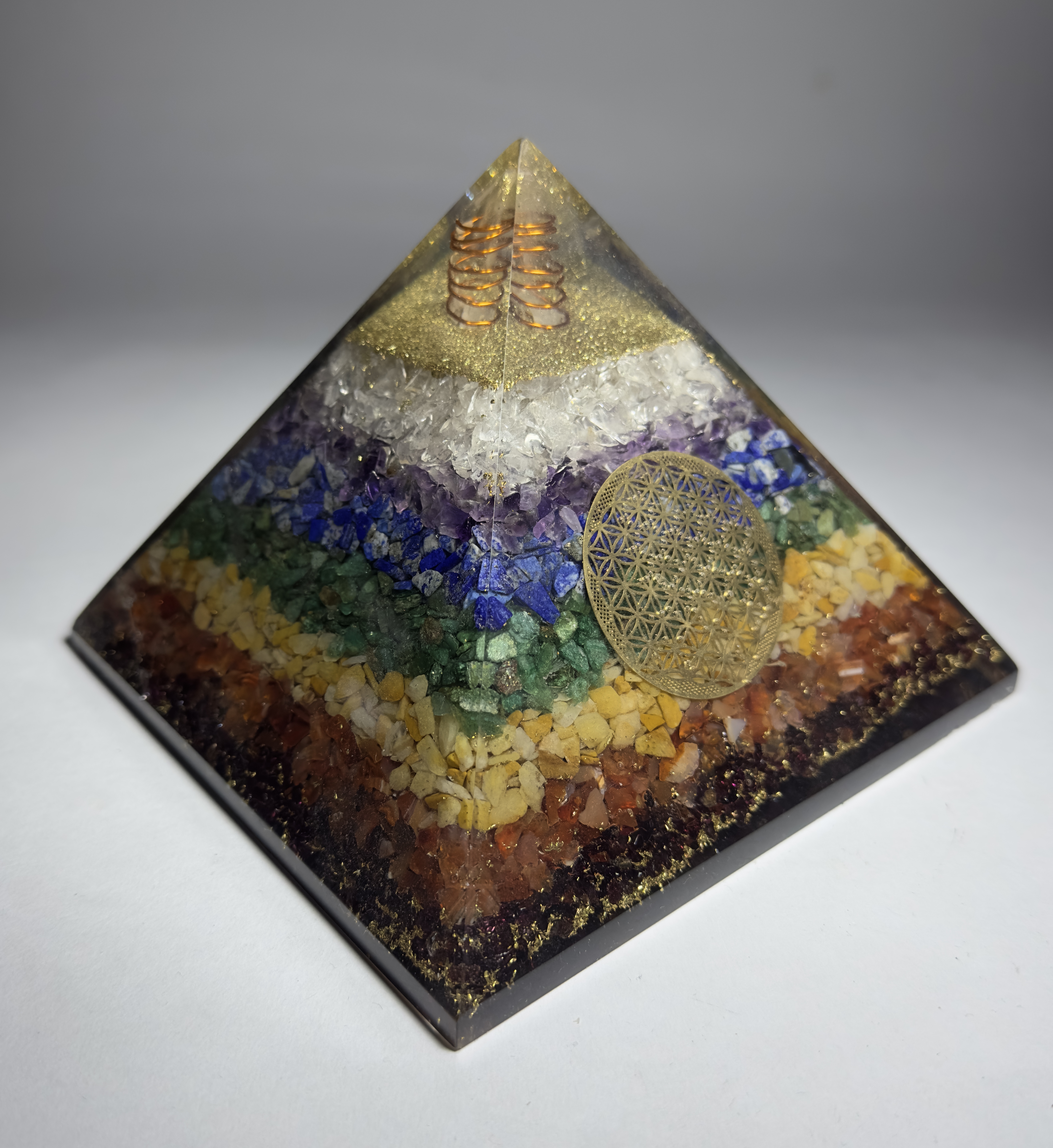 7 Çakra Taşından Piramit Orgonit