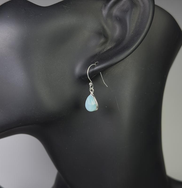 Larimar Taşlı Gümüş Küpe