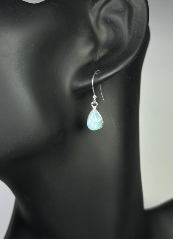 Larimar Taşlı Gümüş Küpe