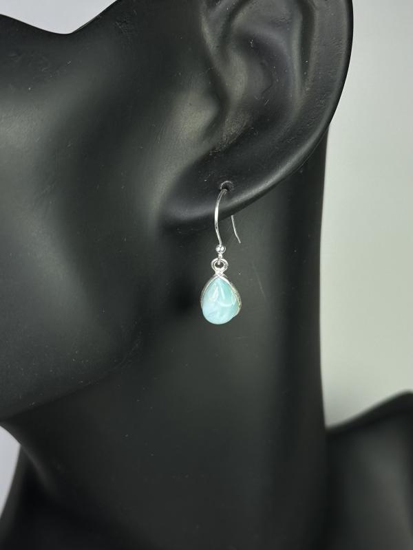 Larimar Taşlı Gümüş Küpe
