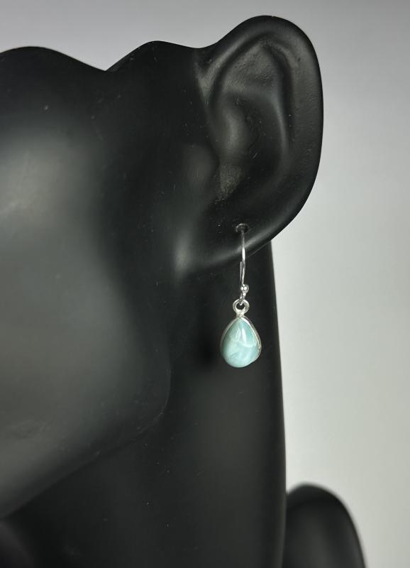 Larimar Taşlı Gümüş Küpe