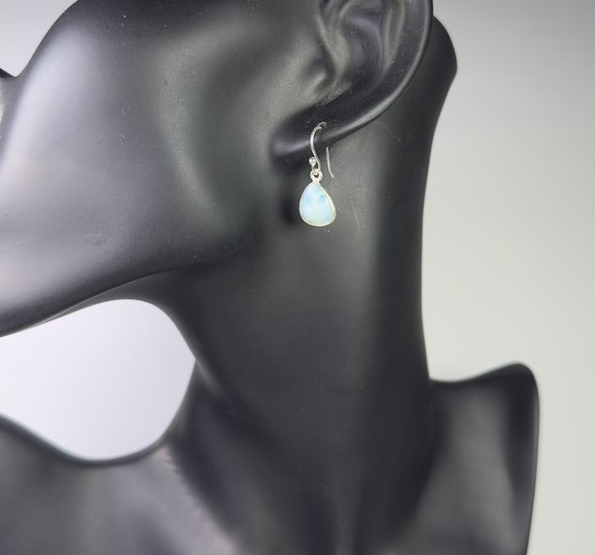 Larimar Taşlı Gümüş Küpe