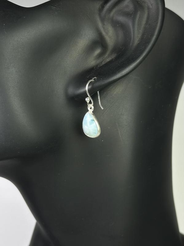 Larimar Taşlı Gümüş Küpe