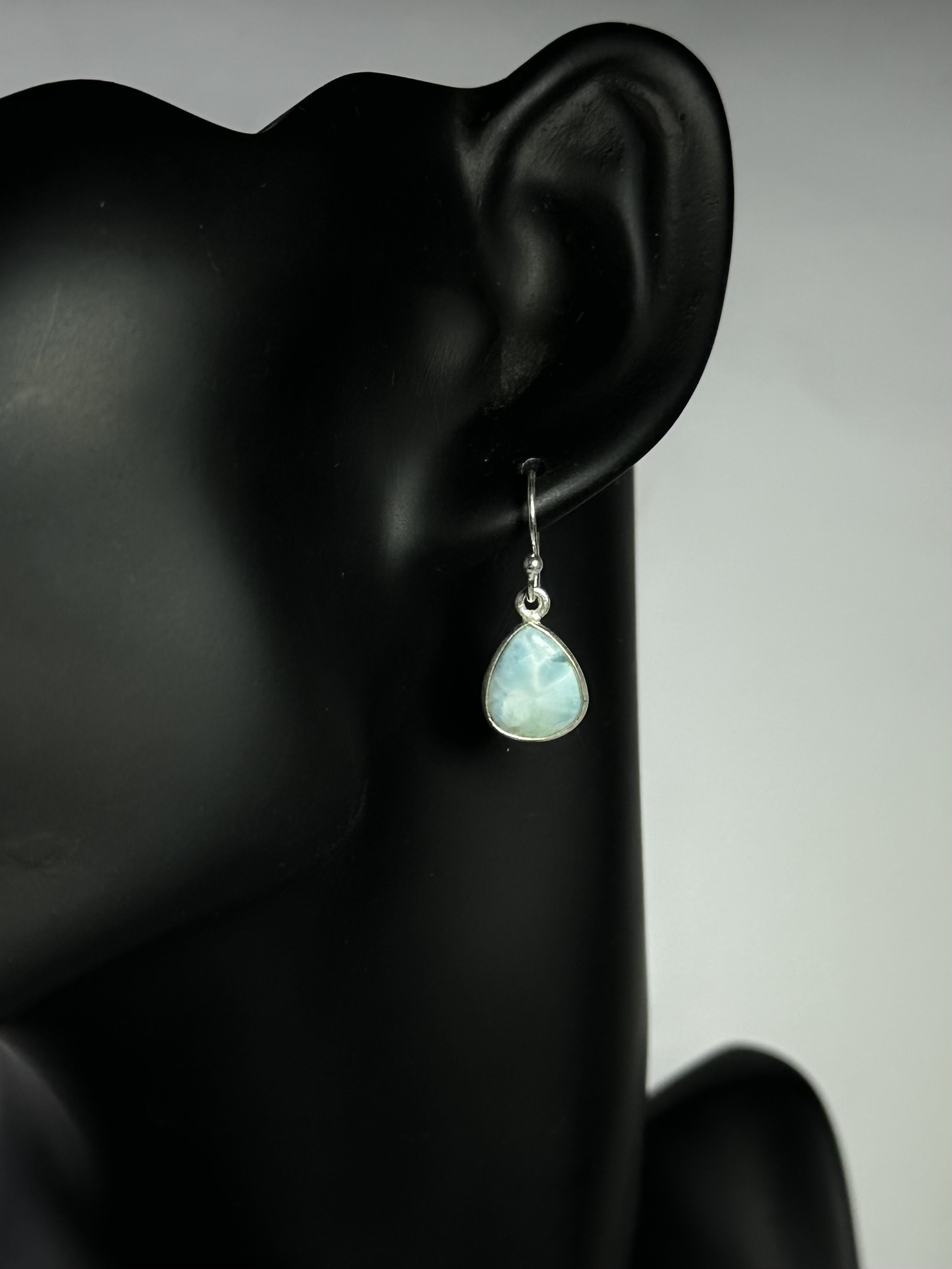 Larimar Taşlı Gümüş Küpe