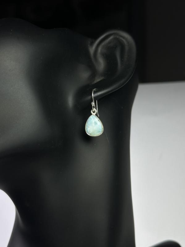 Larimar Taşlı Gümüş Küpe