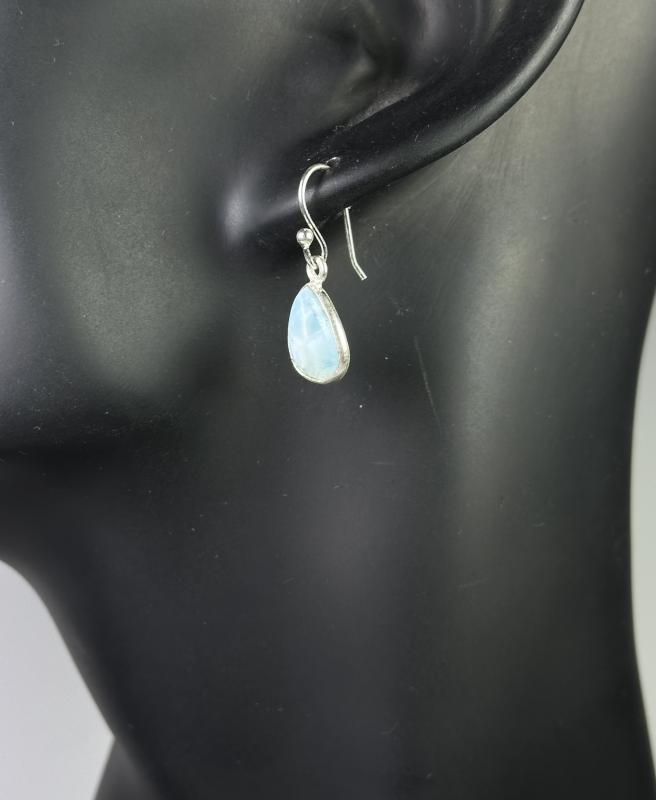 Larimar Taşlı Gümüş Küpe
