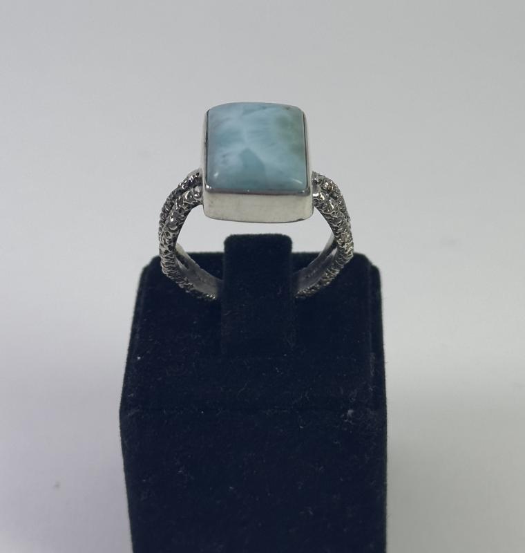 Larimar Taşlı Gümüş Yüzük