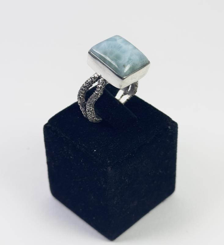 Larimar Taşlı Gümüş Yüzük