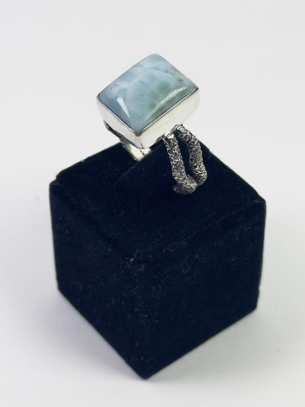 Larimar Taşlı Gümüş Yüzük