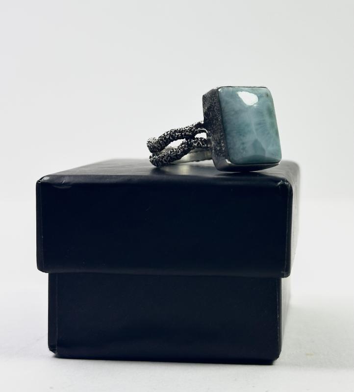 Larimar Taşlı Gümüş Yüzük