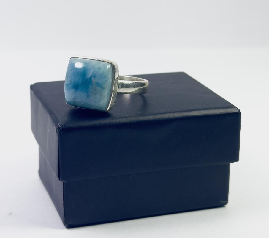 Larimar Taşlı Gümüş Yüzük