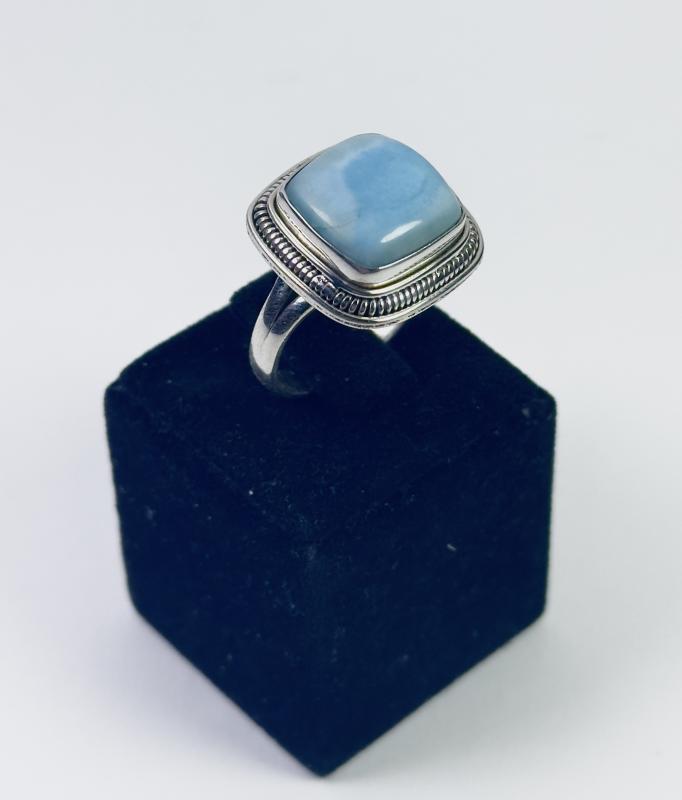 Larimar Taşlı Gümüş Yüzük