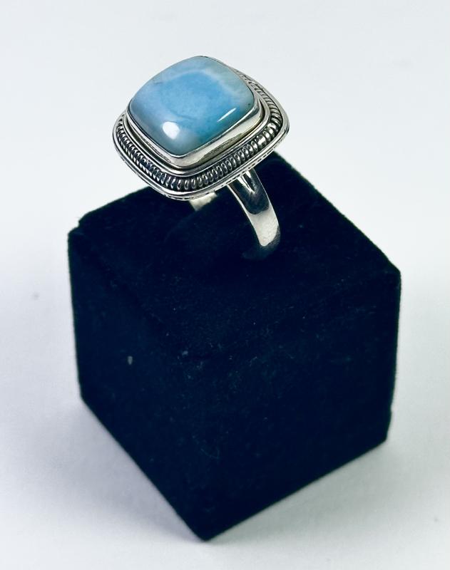 Larimar Taşlı Gümüş Yüzük