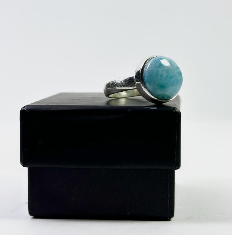 Larimar Taşlı Gümüş Yüzük