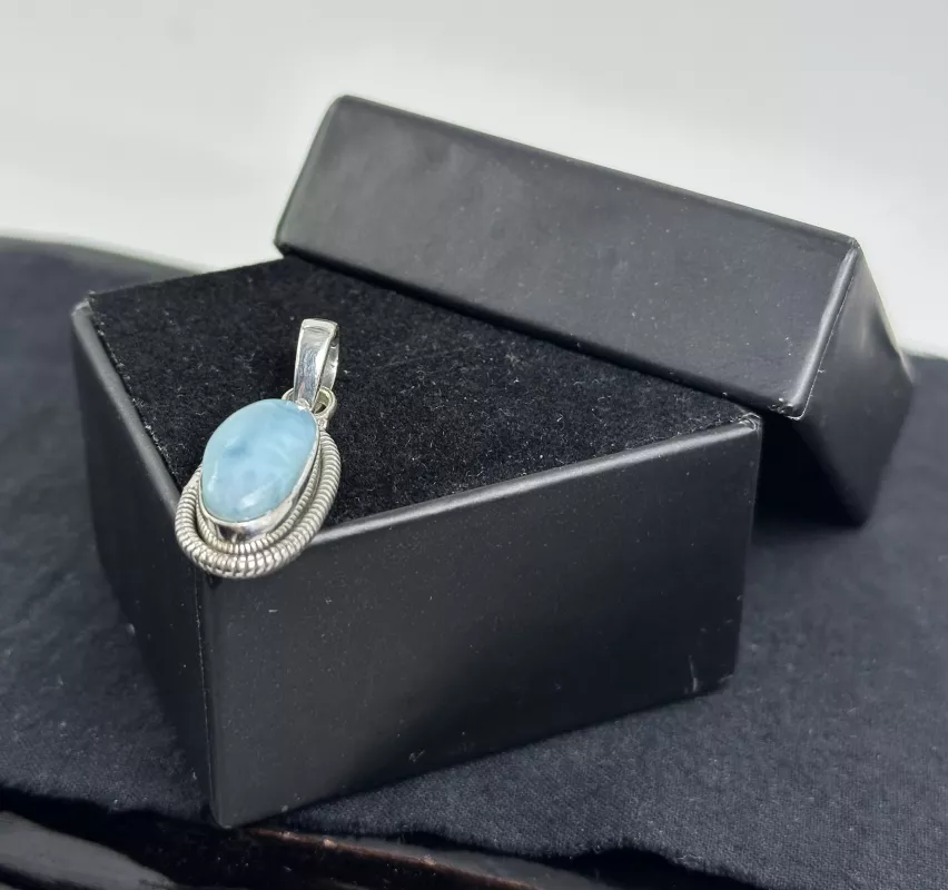 Larimar Gümüş Kolye Ucu