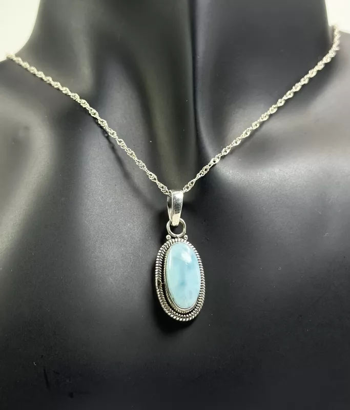Larimar Gümüş Kolye Ucu