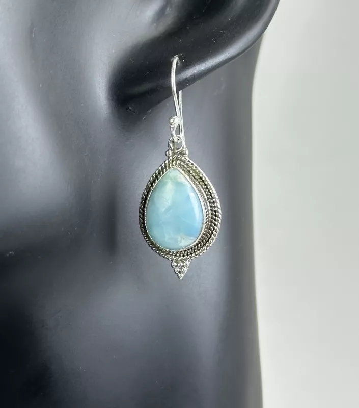 Larimar Gümüş Küpe