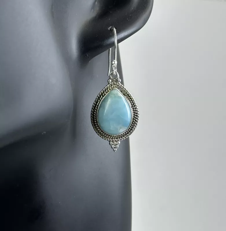 Larimar Gümüş Küpe