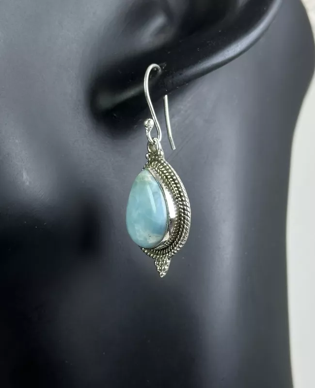 Larimar Gümüş Küpe